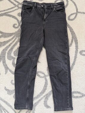 American Eagle Outfitters Black Straight-Leg Jeans